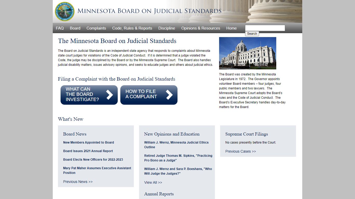 Minnesota Board on Judicial Standards | Home